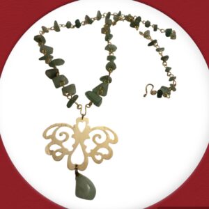 amazonit kelebek kolye